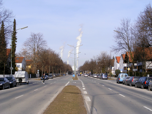 © dietlind pedarnig, 2008 oben: Effnerstraße mit Heizkraftwerk Nord