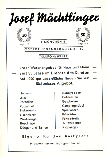50 Jahre Mächtlinger: 1973