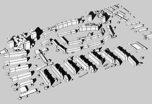 Die Parkstadt Bogenhausen, aus dem Vermieterprospekt der Be-Ge-Bau GmbH, 1950er-Jahre