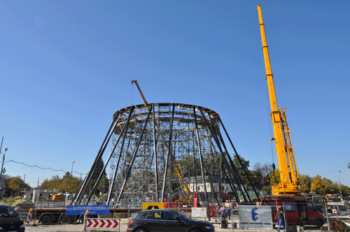 Bauarbeiten an »Mae West». © Baureferat Stadt München, Oktober 2010.