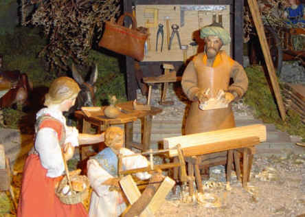 Betz'schen Krippe in der Au, Die Heilige Familie im Haus in Nazareth, privat © Verein für Stadtteilkultur im Münchner Nordosten e.V., 2008, 2010