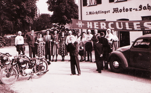25 Jahre Mächtlinger: 1948 mit einem Anbau für weitere Geschäftsräume