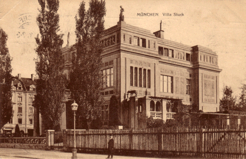 historische Postkarten Villa Stuck 1911.